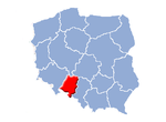 Opole-vojvodskaps läge i Polen