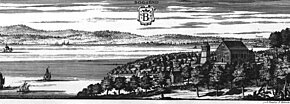 Ulricehamn, då Bogesund, omkring 1700-talet, sett från söder.