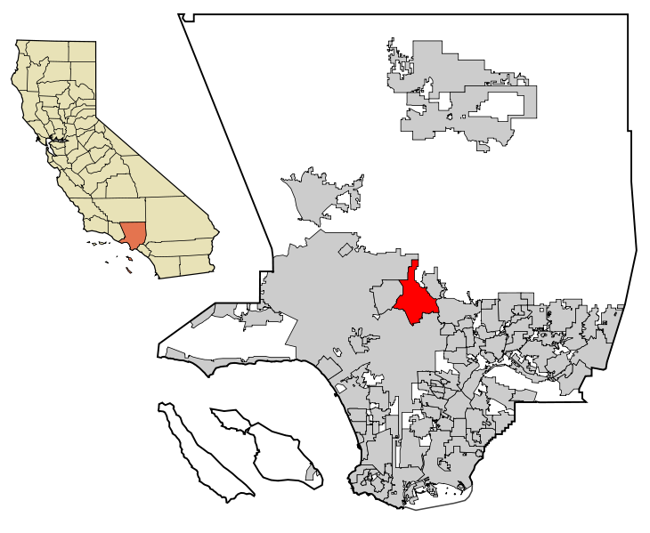 Fil:LA County Incorporated Areas Glendale highlighted.svg