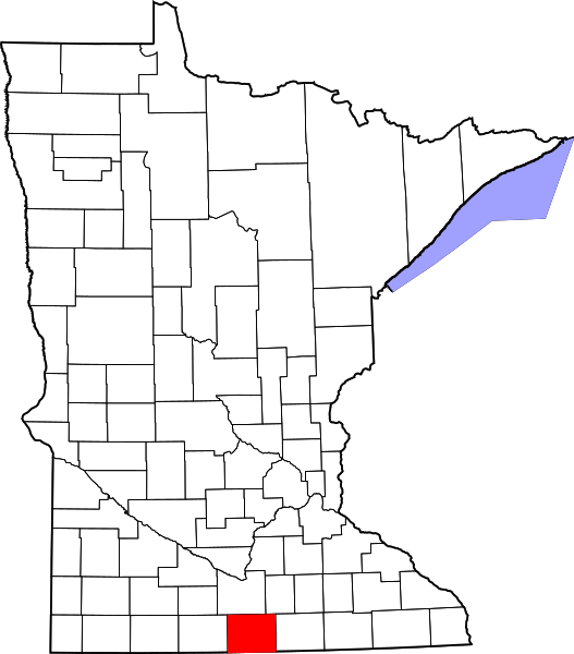 Fil:Map of Minnesota highlighting Faribault County.svg