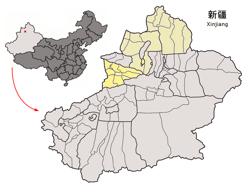 Fil:Location of Ili Prefecture within Xinjiang (China).png