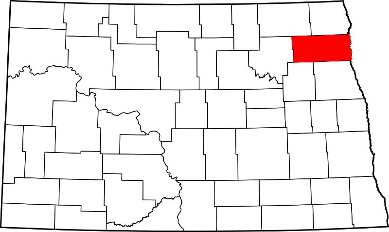 Fil:Map of North Dakota highlighting Walsh County.svg