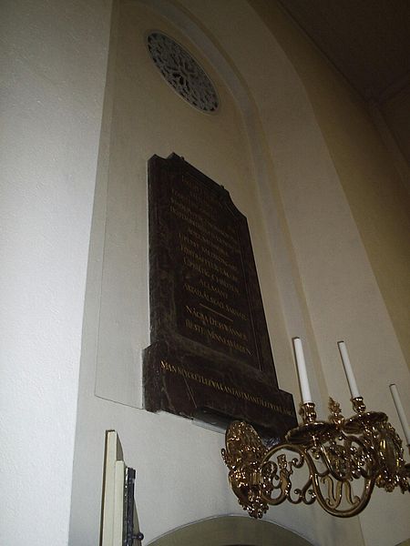 Fil:Minnesvården över Jacob Hideen i Sankt Olai kyrka i Norrköping, fotograferad den 21 november 2005..JPG