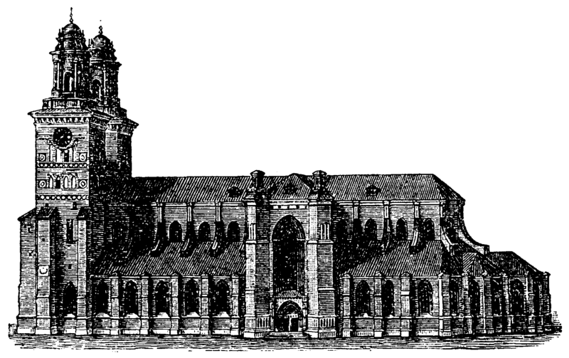 Fil:Uppsala domkyrka 1747-1886, södra fasaden.png