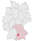 Landkreis Augsburgs läge i Tyskland