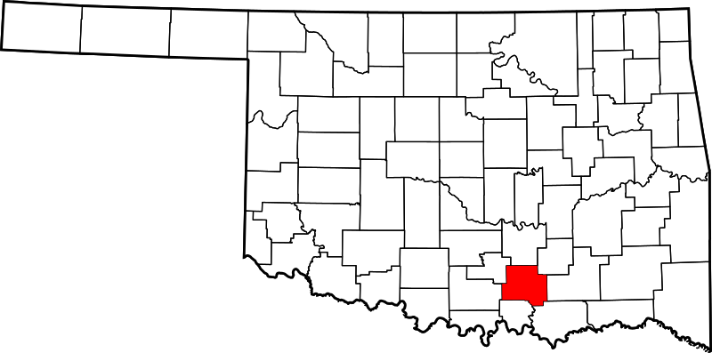 Fil:Map of Oklahoma highlighting Johnston County.svg