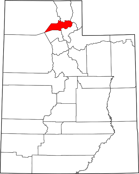 Fil:Map of Utah highlighting Weber County.svg