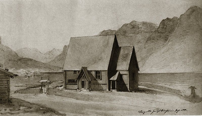 Fil:Vang stavkirke 1841.jpg