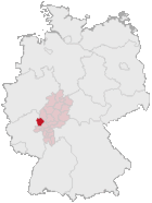 Landkreis Limburg-Weilburg (mörkröd) i Tyskland