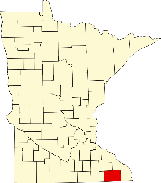 Fil:Map of Minnesota highlighting Fillmore County.svg