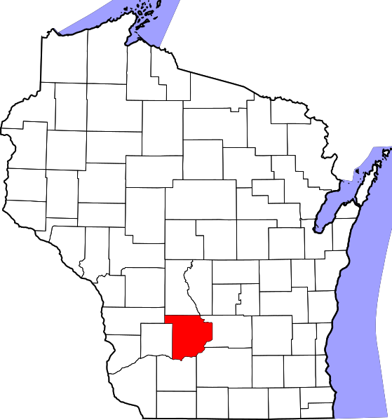 Fil:Map of Wisconsin highlighting Sauk County.svg