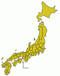 Karta över Japan och ön Awaji.