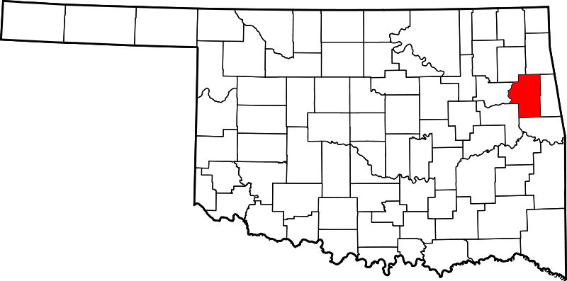 Fil:Map of Oklahoma highlighting Cherokee County.svg