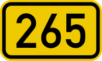 Bundesstraße 265 number.svg