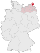 Landkreis Rügen (mörkröd) i Tyskland