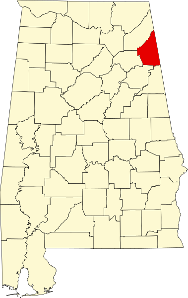 Fil:Map of Alabama highlighting Cherokee County.svg