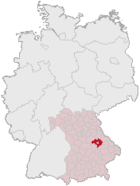 Landkreis Regensburgs läge i Tyskland