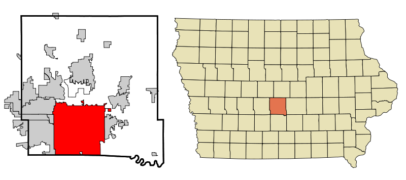 Fil:Polk County Iowa Incorporated and Unincorporated areas Des Moines Highlighted.svg