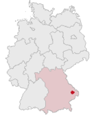 Landkreis Deggendorfs läge i Tyskland