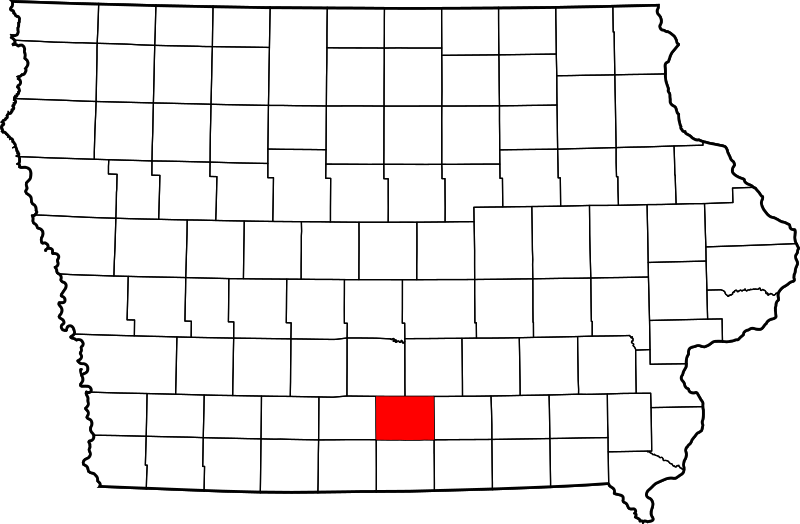 Fil:Map of Iowa highlighting Lucas County.svg