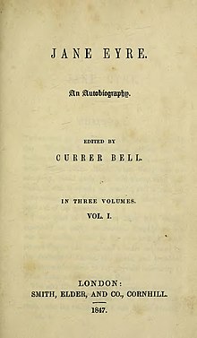 Titelsida av första utgåvan av Jane Eyre.