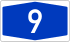 Bundesautobahn 9 number.svg