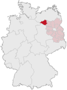 Landkreis Prignitz (mörkröd) i Tyskland