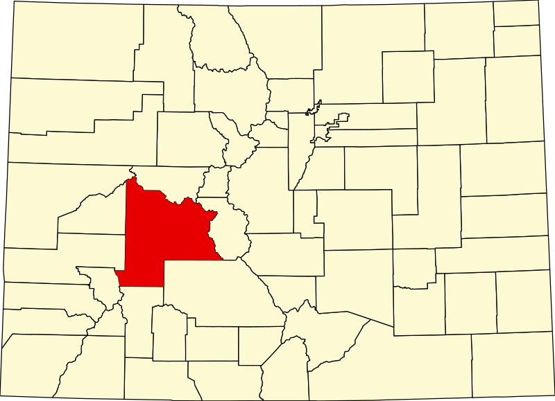 Fil:Map of Colorado highlighting Gunnison County.svg