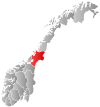 Nord-Trøndelag fylkes läge i Norge