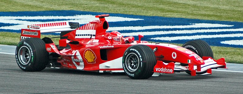 Fil:Schumacher (Ferrari) in practice at USGP 2005.jpg