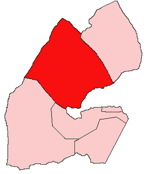 Tadjourahs läge (rött) i Djibouti (rosa).