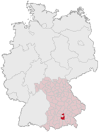 Landkreis Münchens läge i Tyskland