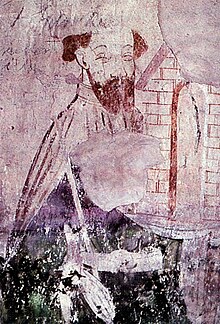 Kung Magnus (III) av Sverige (1400-talsporträtt på en vindsvägg i Riddarholmskyrkan)