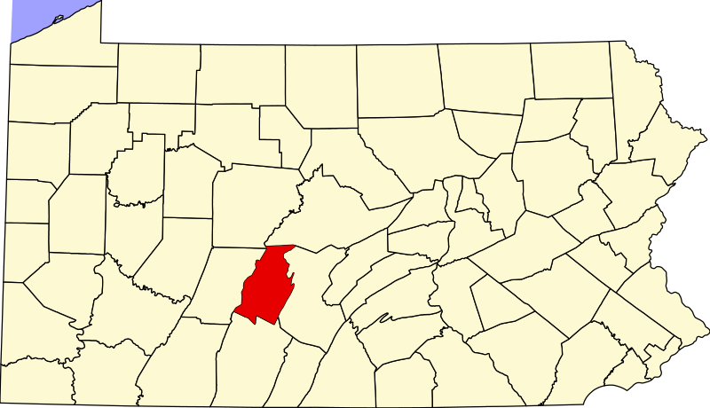 Fil:Map of Pennsylvania highlighting Blair County.svg