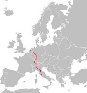 Europaväg 35:s sträckning