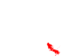 Karta över Louisiana med Plaquemines Parish markerat