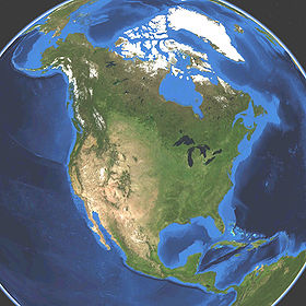 Satellitbild över Nordamerika
