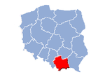 Małopolskas läge i Polen