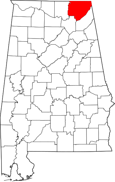 Fil:Map of Alabama highlighting Jackson County.svg