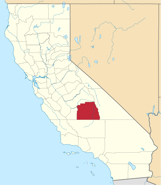 Fil:Map of California highlighting Tulare County.svg