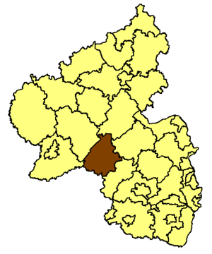 Landkreis Birkenfelds läge i Rheinland-Pfalz