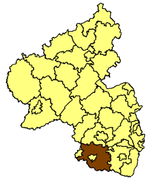 Landkreis Südwestpfalz läge i Rheinland-Pfalz