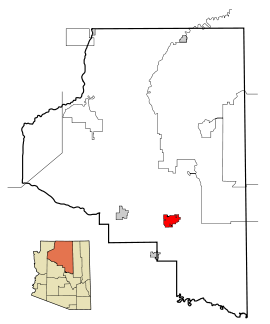 Geografiskt läge i Coconino County och delstaten Arizona