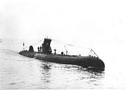 Ubåten Illern på provtur år 1921