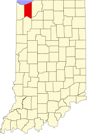 Map of Indiana highlighting Porter County.svg