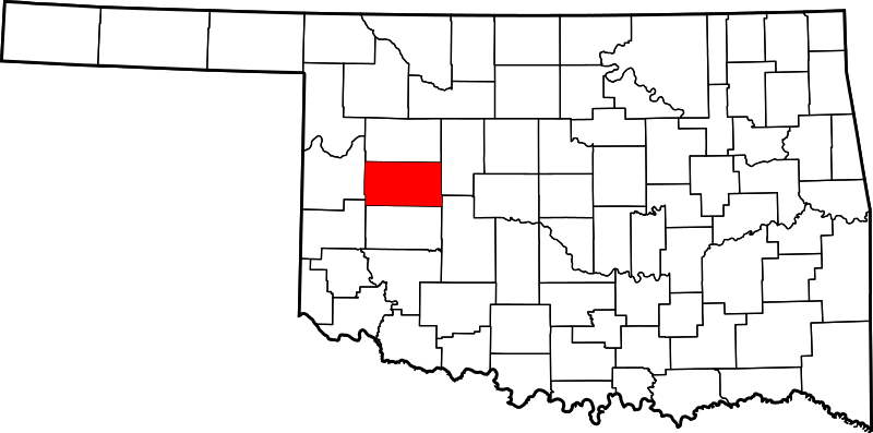 Fil:Map of Oklahoma highlighting Custer County.svg