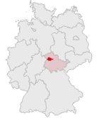 Unstrut-Hainich-Kreis (mörkröd) i Tyskland