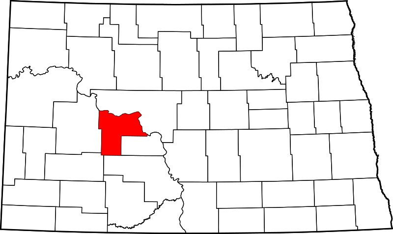 Fil:Map of North Dakota highlighting Mercer County.svg