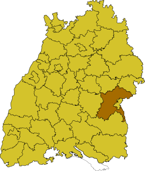 Alb-Donau-Kreis läge i Baden-Württemberg