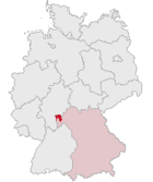 Landkreis Aschaffenburgs läge i Tyskland